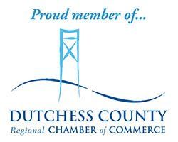 The logo for dutchess county regional chamber of commerce shows a bridge.
