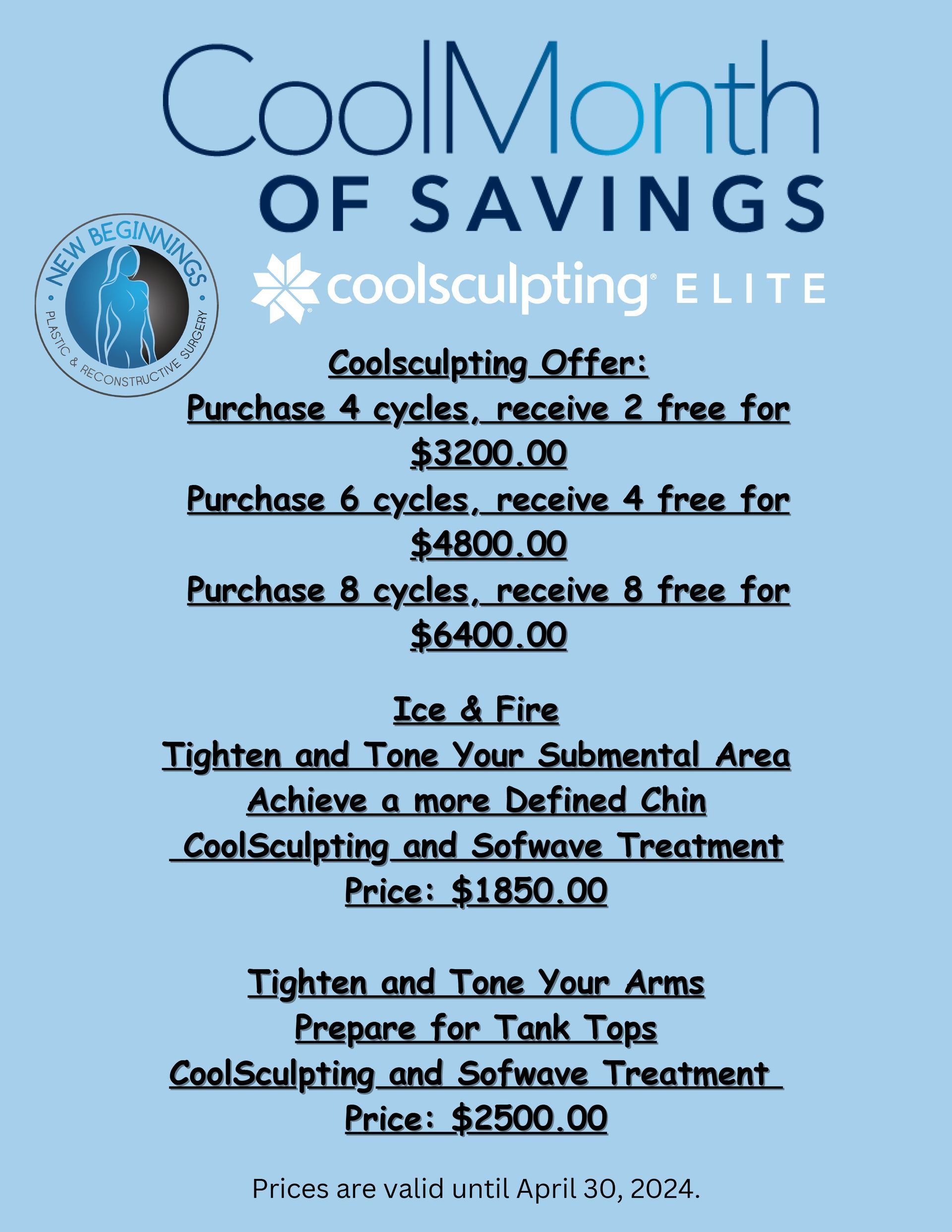 Cool month of savings coolsculpting ELITE