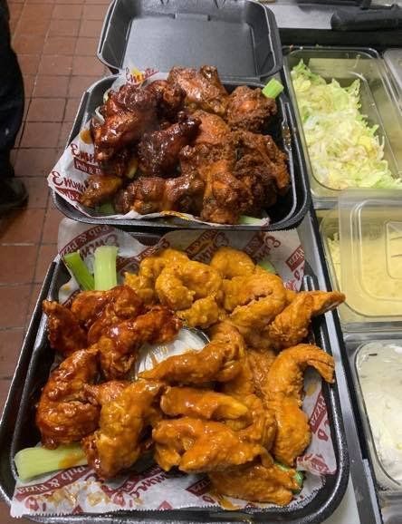 Flavored chicken wings