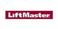 LiftMaster logo in white text on a red rectangular background