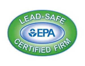 EPA Lead-Safe Certified Firm logo in green and blue oval