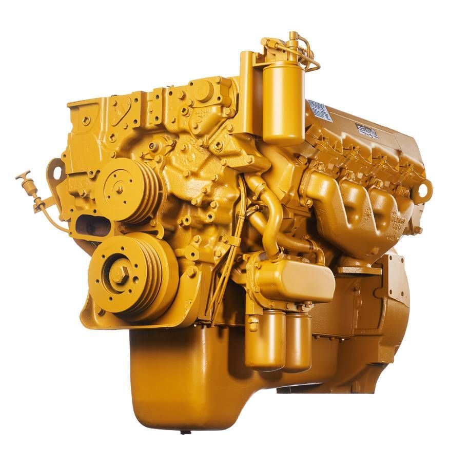 Metal engine cylinder head with multiple valve openings and bolt holes on a light background