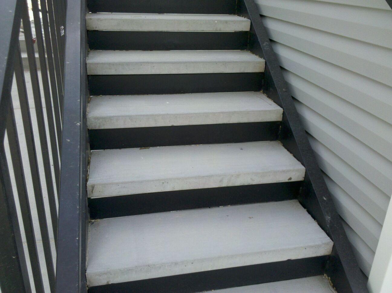 Stairs metal railings