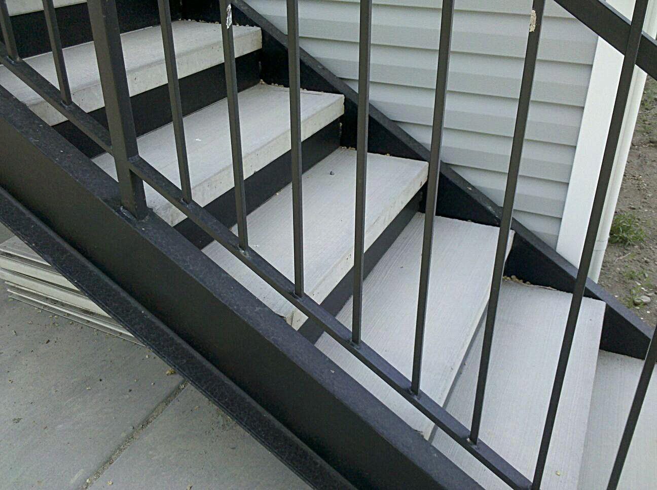 Stairs metal railings