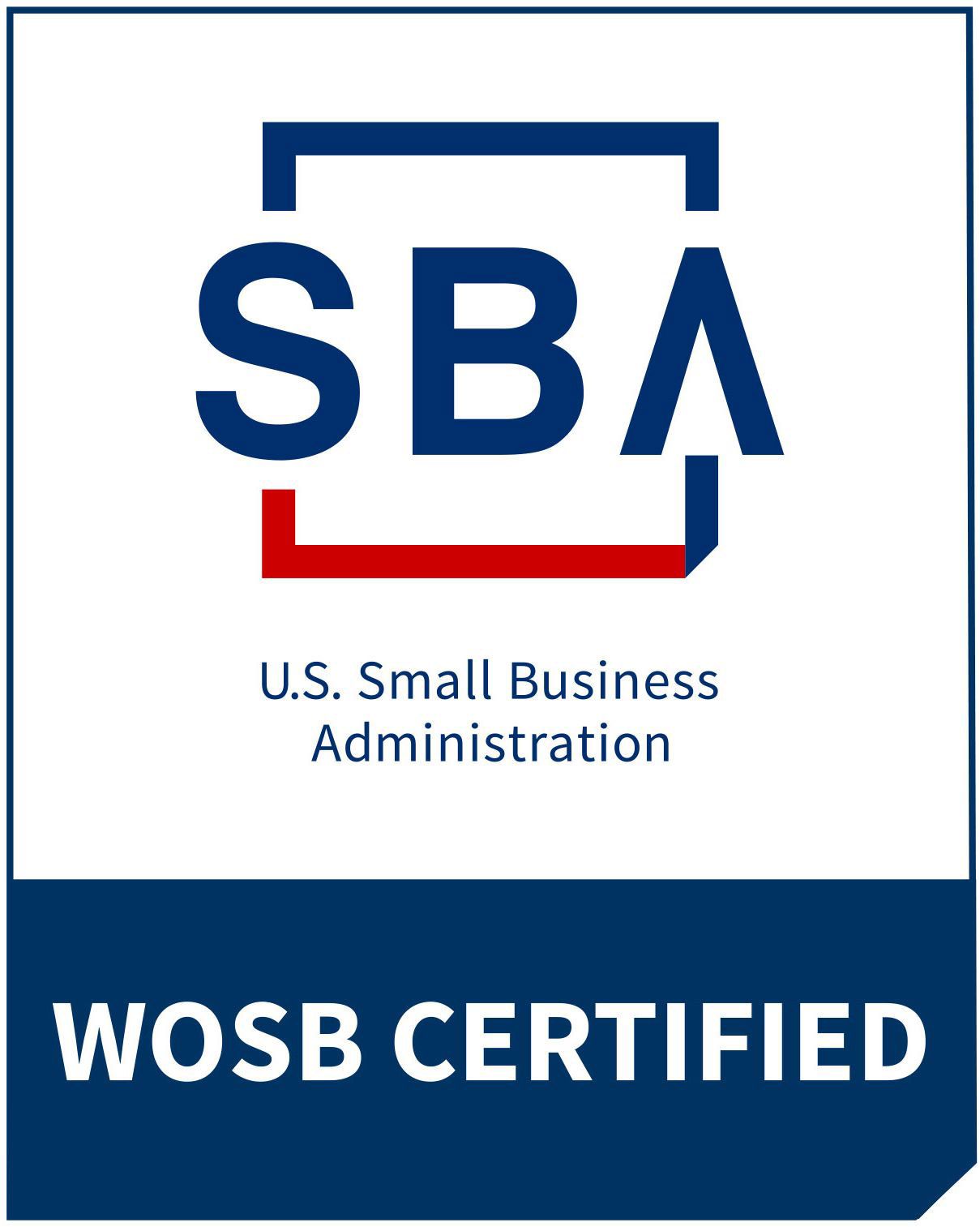 Certified Woman Owned Small Business by the Small Business Association
