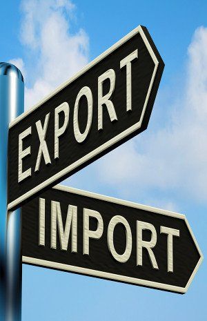 Export and Import sign board
