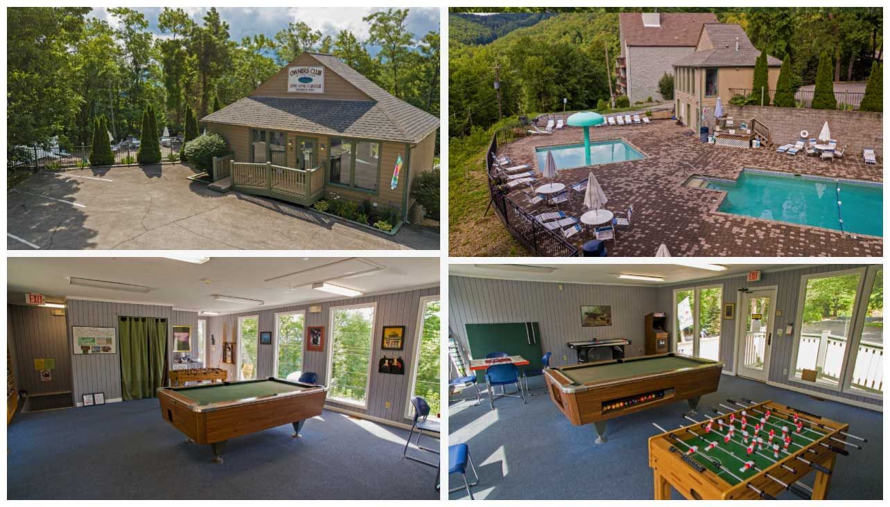 Upper Alpine Clubhouse swimming pool and game room