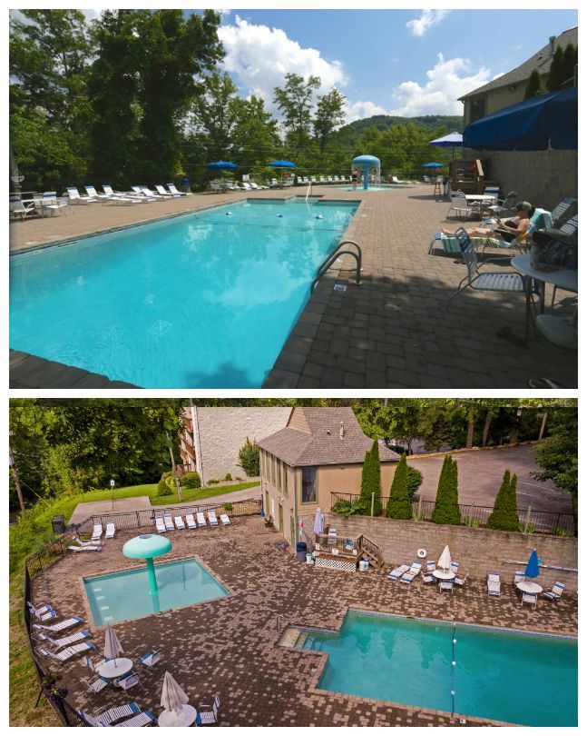 Upper Alpine Clubhouse wading pool and swimming pool