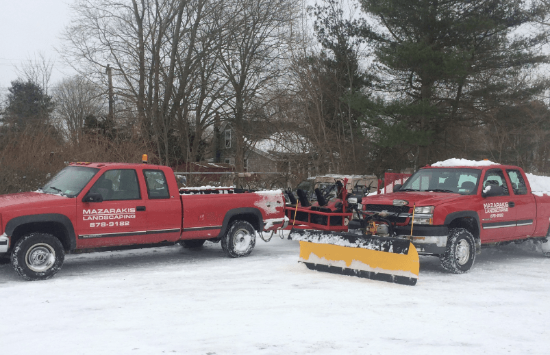 Snow plow trucks