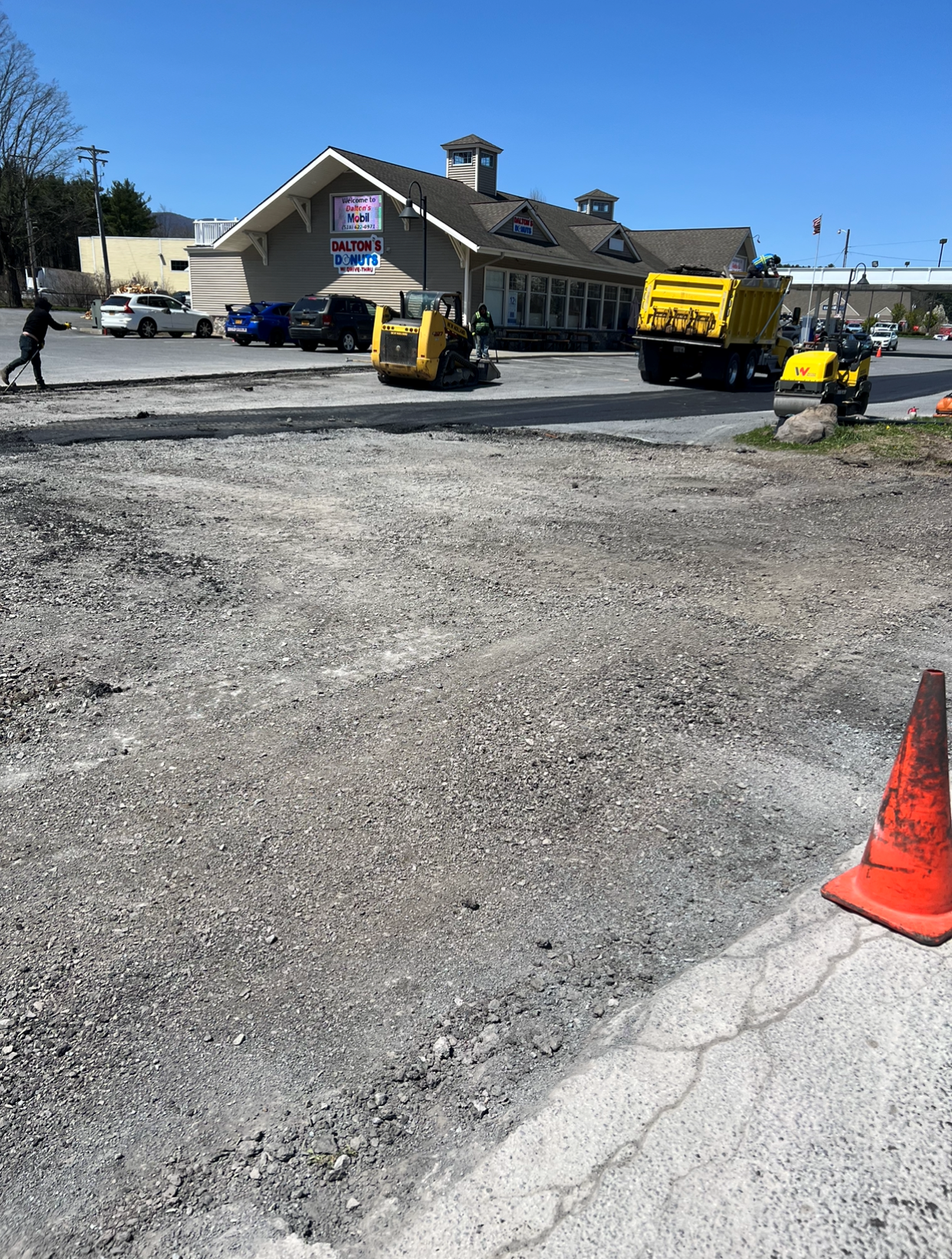 road being paved