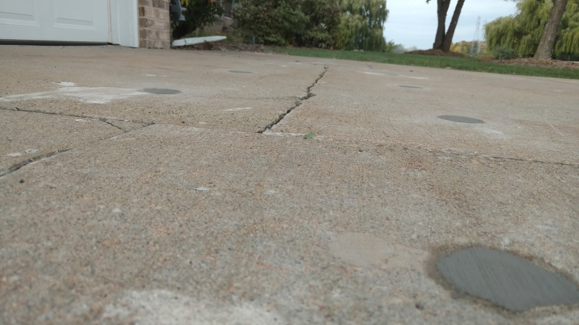 A close-up of a concrete floor - after