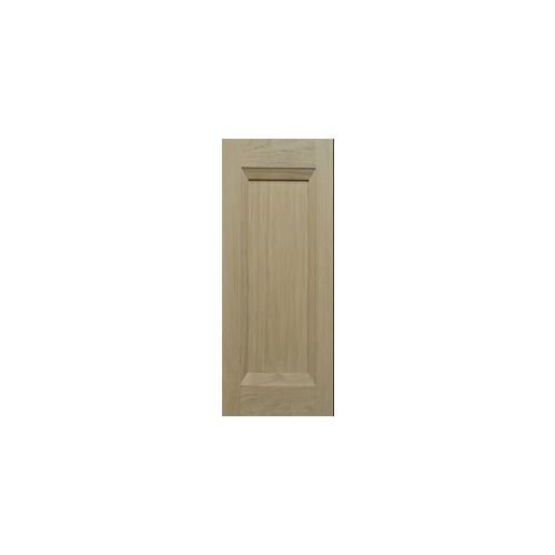 Wooden cabinet door with a raised center panel.