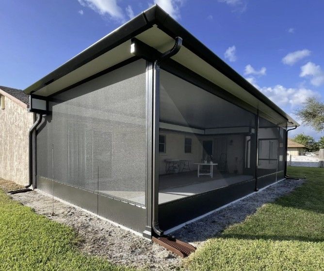 Residential screen room.