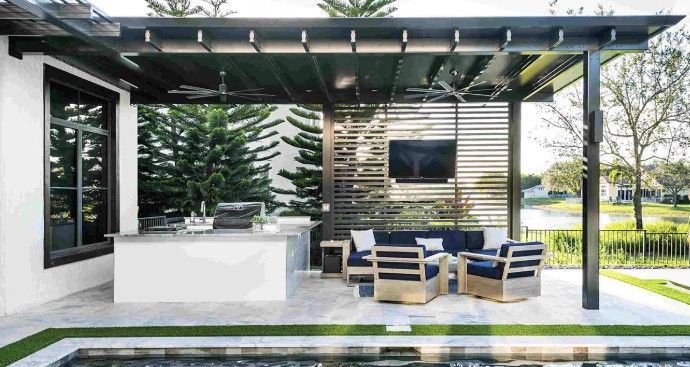 Residential patio cover.