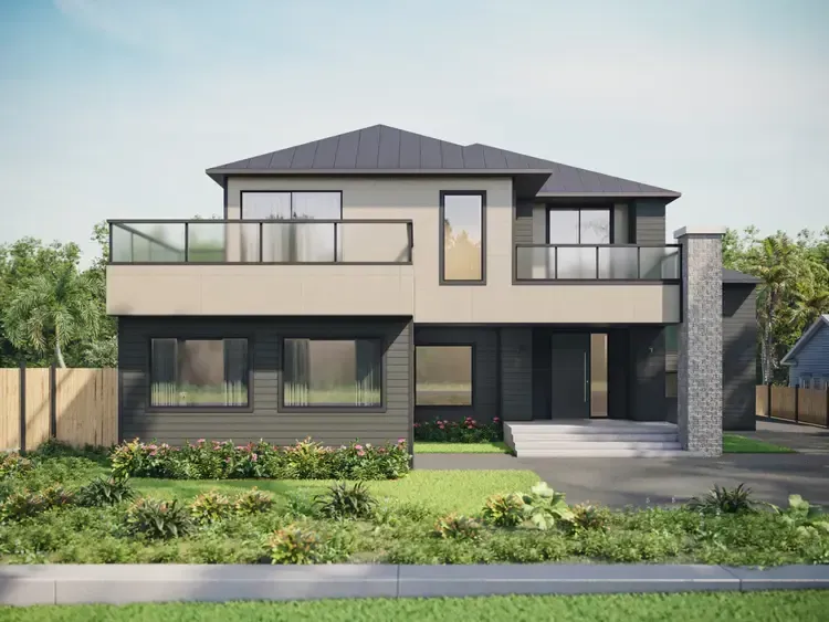 A large house with a lot of windows and a balcony.