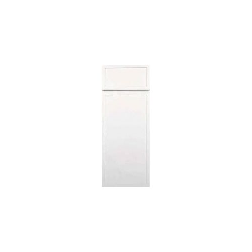 A white refrigerator with two doors and a drawer on a white background.