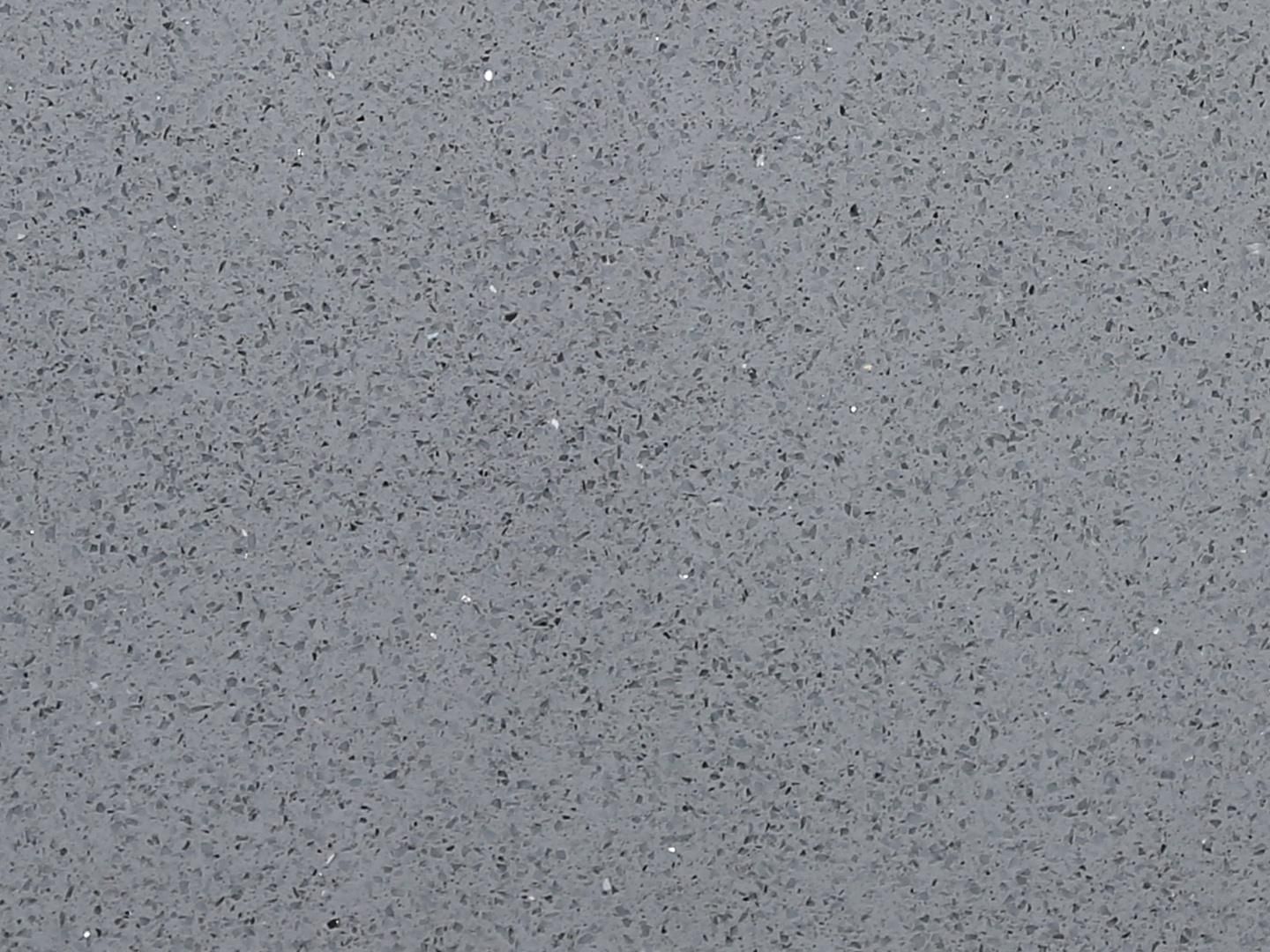 Gray speckled quartz countertop.