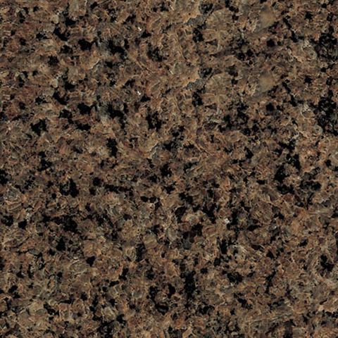 Brown granite surface with mottled texture and dark specks.