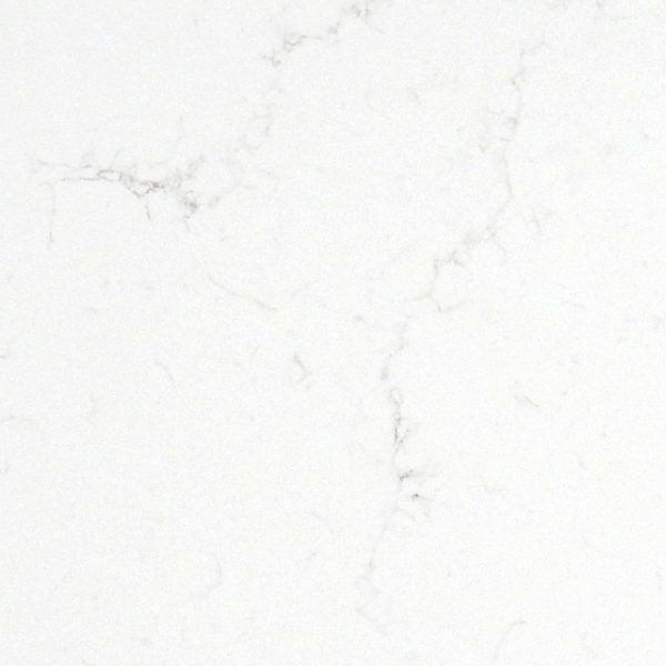 White countertop with gray veining.
