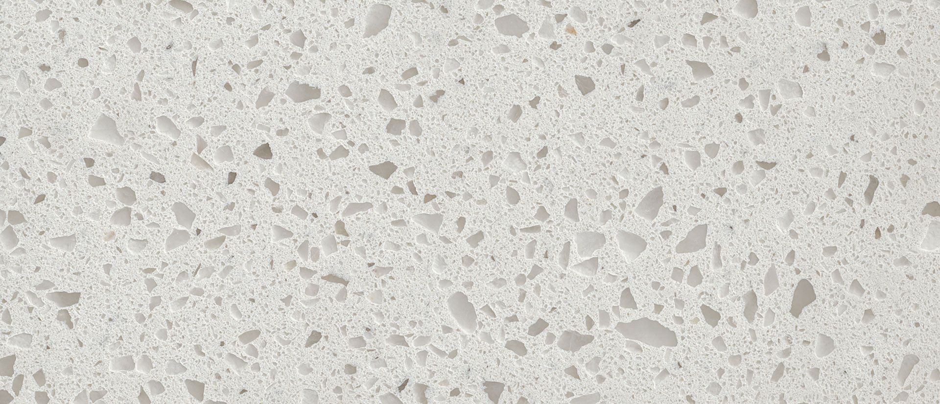 White speckled quartz countertop.