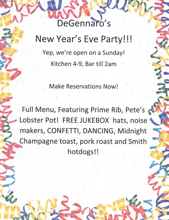 DeGennaro's Restaurant & Lounge New Year's Eve Party