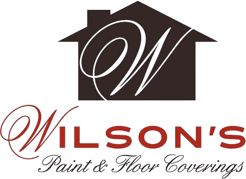 Wilson's Paint & Floor Coverings logo with a brown house and stylized W above the company name.