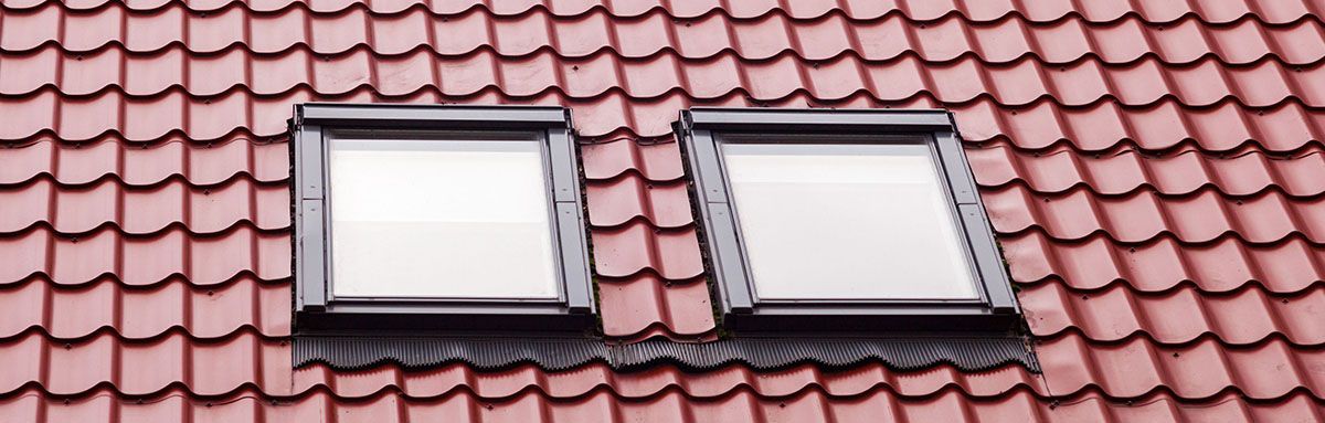 Newly repaired leaky skylight