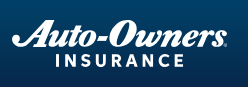 The logo for auto-owners insurance is on a blue background.