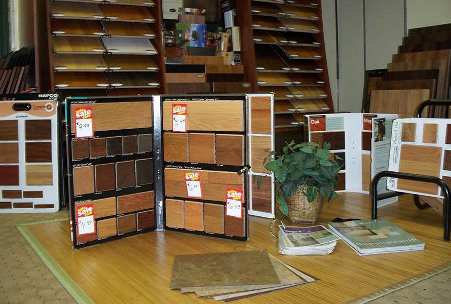 Vinyl flooring samples