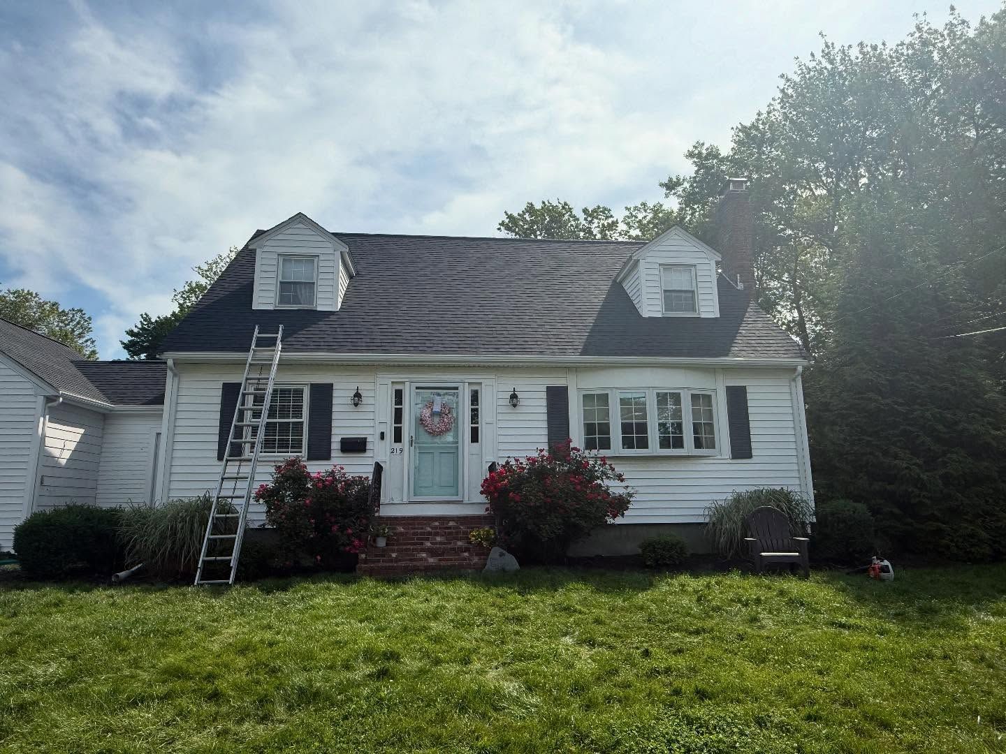 Replacing Gutters on a home in Massachusetts by Cycle Carpentry Corp