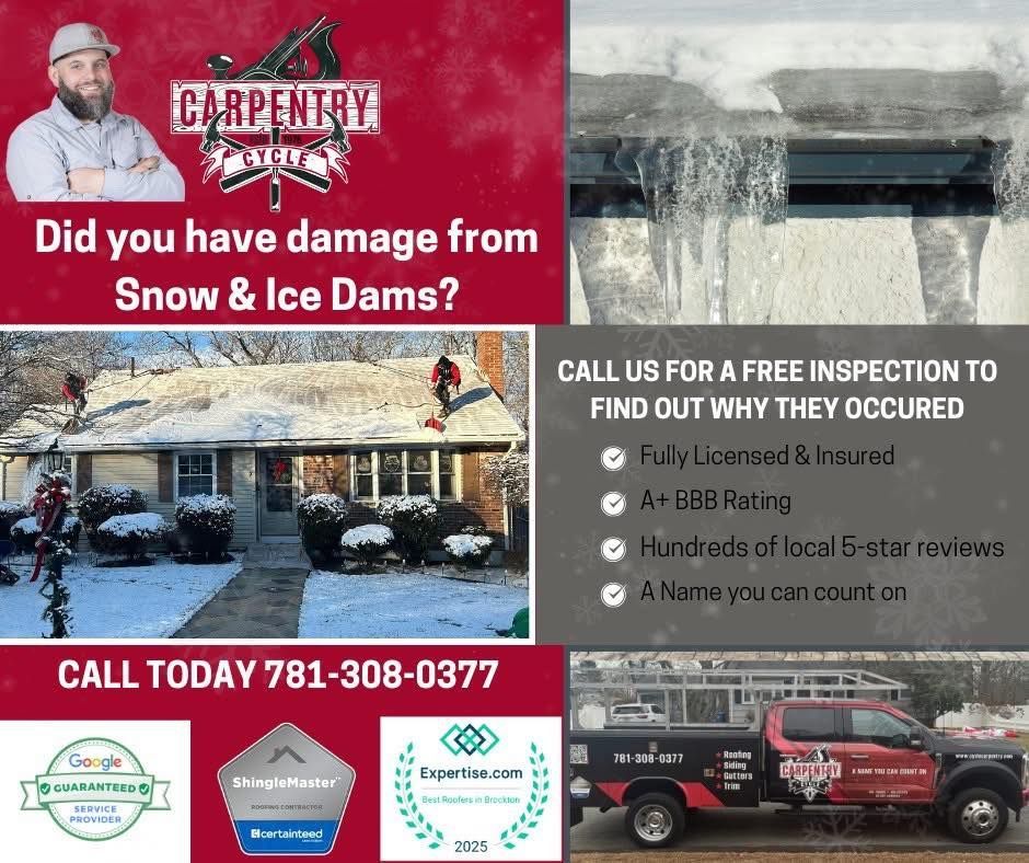 Damage From Snow & Ice Dam Repairs