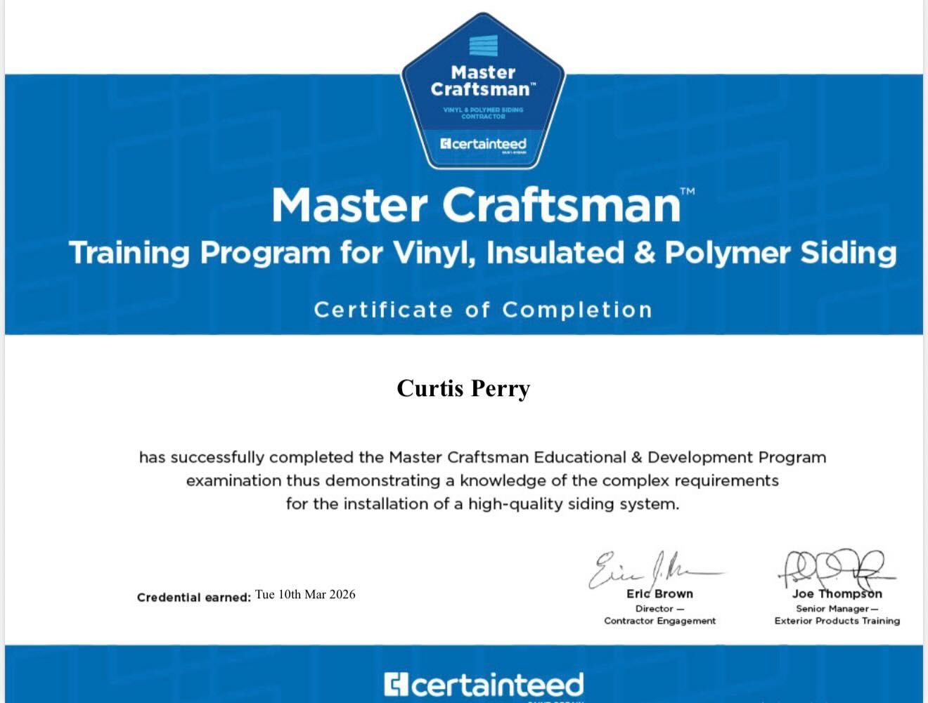 CertainTeed Siding Contractor