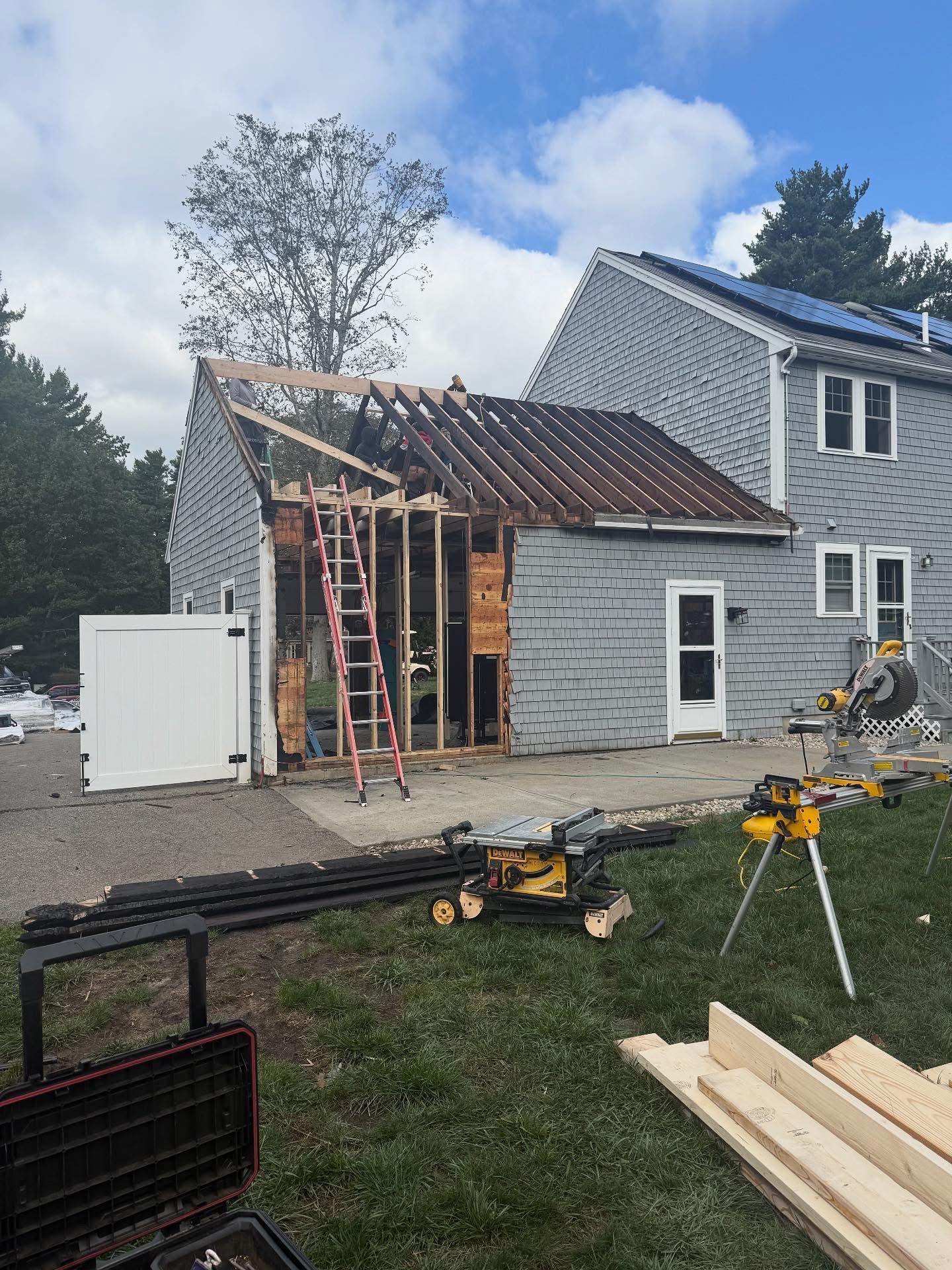 Garage Fire Rebuild Halifax, MA