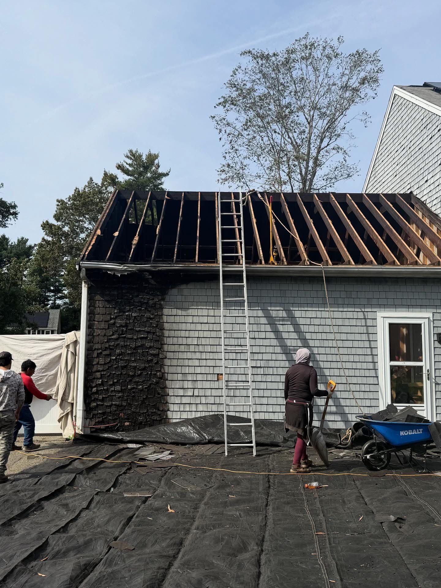 Garage Fire Rebuild Halifax, MA