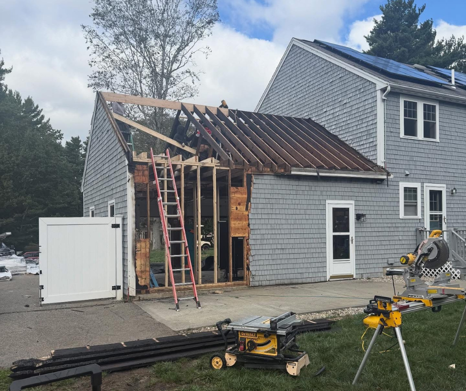 Garage Fire Rebuild in Halifax, MA
