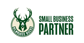 A small business partner logo for milwaukee bucks