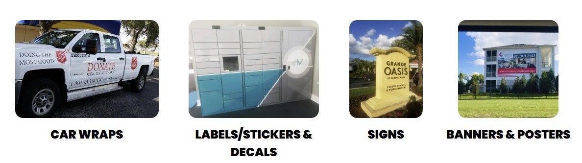 A picture of a car wrap , labels / stickers & decals , signs , banners & posters.