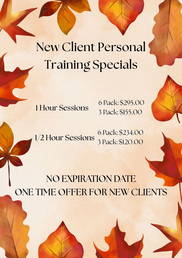 New Client Personal Training Specials