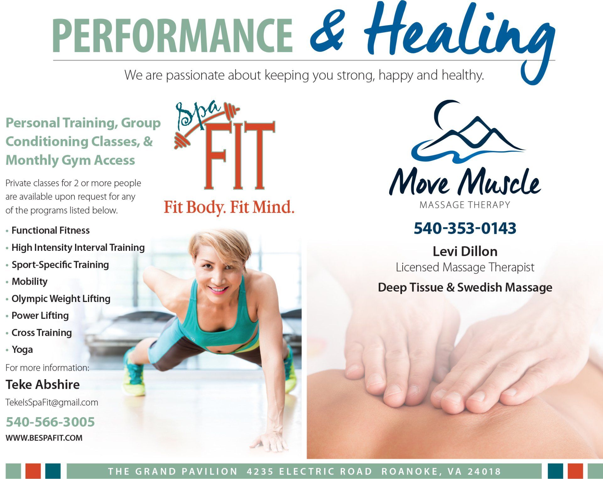 Fitness Classes and Full Service Gym