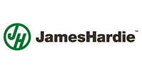 The green James Hardie logo featuring a circular icon with the letters 