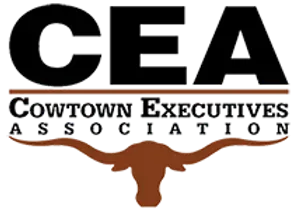 The cowtown executives association logo has a longhorn on it