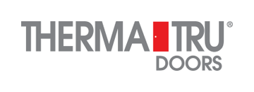 Therma-Tru Doors logo with a red door in the word 