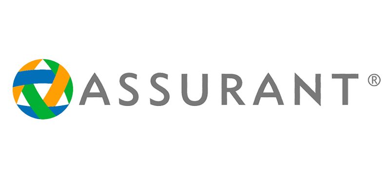 Assurant logo with multicolor circular icon and gray wordmark