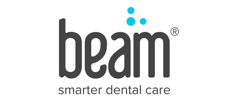 Beam logo with tagline “smarter dental care” in gray and blue