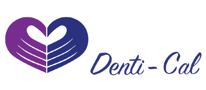 Purple-and-blue heart logo with stylized teeth and the text “Denti-Cal”
