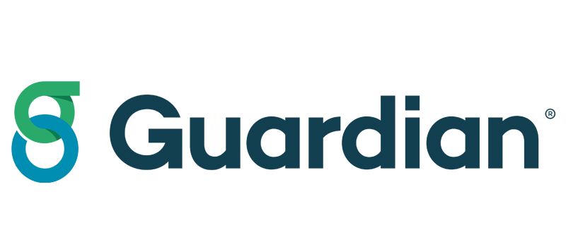 Guardian logo in teal and dark blue with a stylized “G” icon