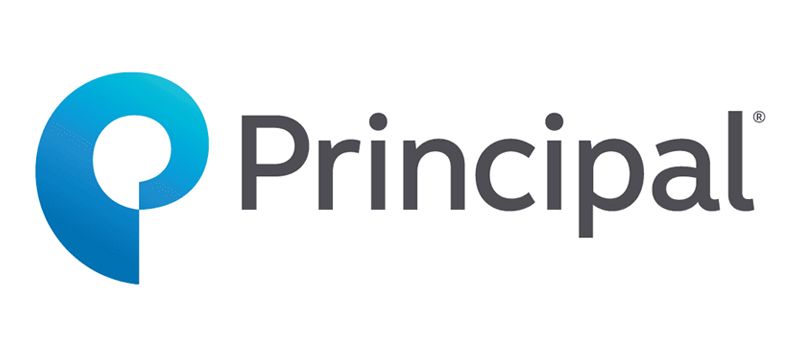 Principal logo with blue circular icon and gray wordmark on white background