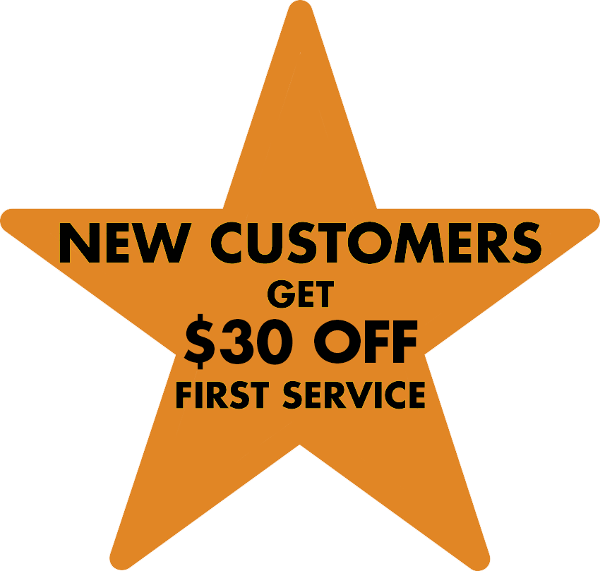 New Customers Get $30 Off First Service