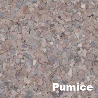 Pumice stone texture with a blend of beige, gray, and light-blue fragments.