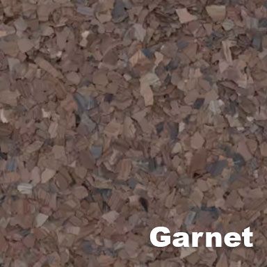 Garnet-colored cork material, with various shades of brown and gray flakes.